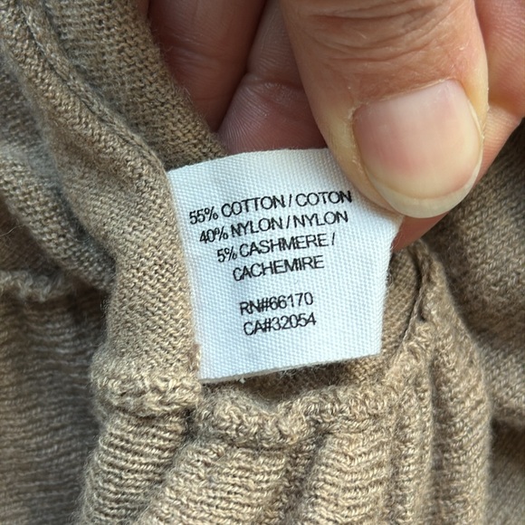 Anthropologie Guinevere brown cotton/cashmere blend small waterfall card… - Picture 8 of 9